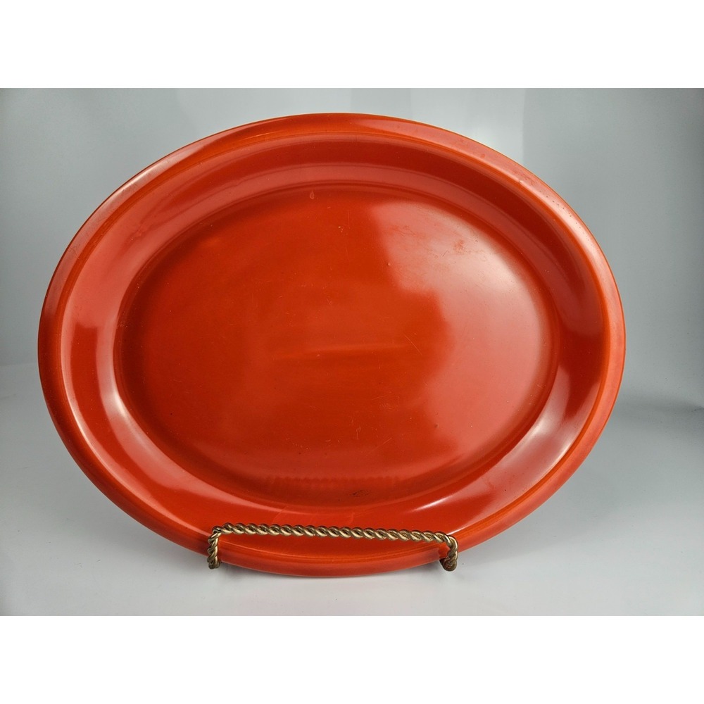 Vintage Homer Laughlin Orange Oval Serving‎ Platter USA